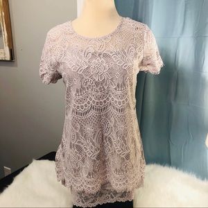 2 Pieces Maurice’s lavender lace top
